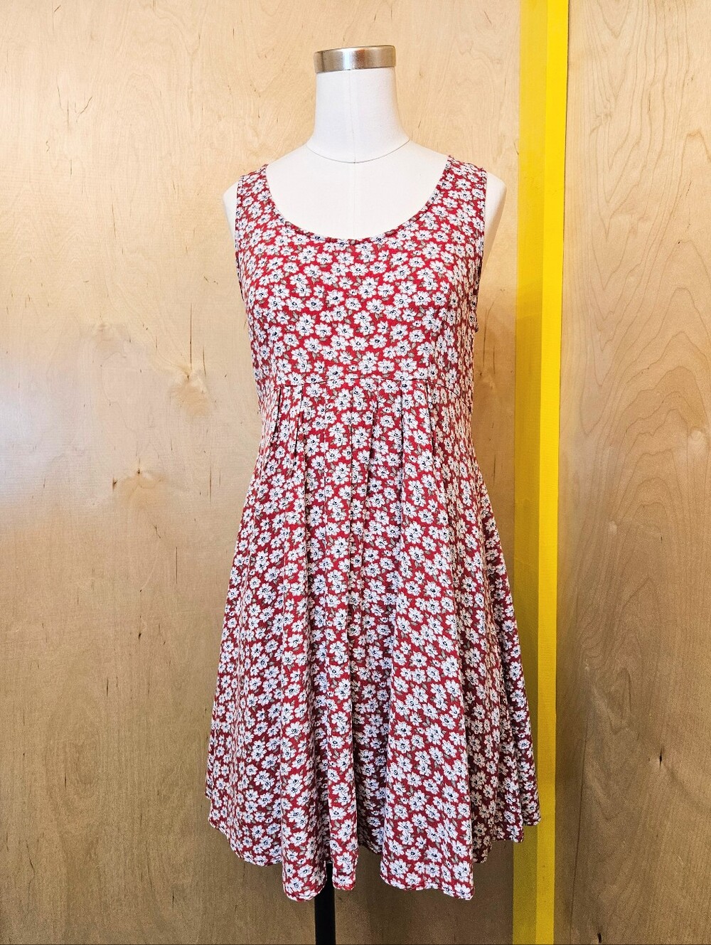 90s All That Jazz Red Floral Babydoll Dress